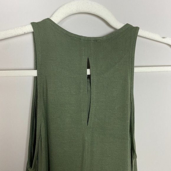 Lulus Olive Green Swing Mini Dress Womens Small Sleeveless Summer Flirty Jersey - Picture 6 of 9